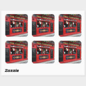 レッドテンプルバーパブinダブリン スクエアシール (シート)