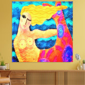 レッドテール抽象芸術デジタル絵を描の キャンバスプリント (インサイチュ (リビング))