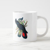 レッドテール、ブラック（バンシアン）コカトオ。 ジャンボコーヒーマグカップ (右)