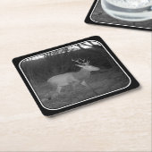 レッドディアスタグアットデュスク紙コースター スクエアペーパーコースター (アングル)