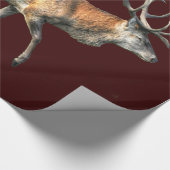 レッドディアスタグワイルドライフアニマルデザイン ラッピングペーパー (角)