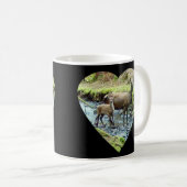 レッドディアドーとベビーディアマグ コーヒーマグカップ (正面右)