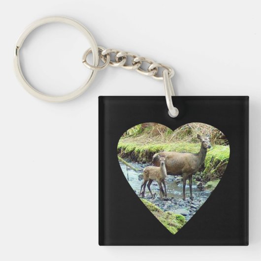 レッドディアドーとベビーディアー キーホルダー (正面)