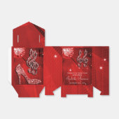 レッドディスコボールと輝くヒールのビーフボックス フェイバーボックス (折り畳みなし)