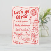 レッドディスコロデオ女性のカーボーイバチェロレッテウィークエンド 招待状 (スタンド正面)