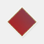 レッドディップ金ゴールドグリッターグラムスパークルパーティー スタンダードカクテルナプキン (角)