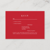 レッドディナーオプションウェディングRSVPエンクロージャ エンクロージャーカード (正面)