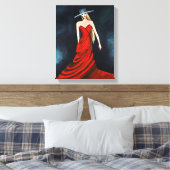 レッドディ絵画バズユニークフラメンコダンサーファインアート キャンバスプリント (インサイチュ (寝室))