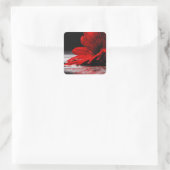 レッドデイジーガーベラフラワー スクエアシール (バッグ)