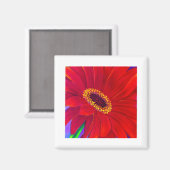 レッドデイジーガーベラ絵を描フラワーズアート数々の- マグネット (正面/裏面)