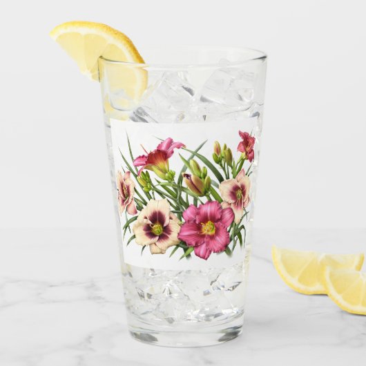 レッドデイリーズフローラ タンブラーグラス (アイス正面)