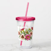 レッドデイリーブーケット アクリルタンブラー (裏面)