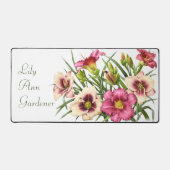 レッドデイリーモダン植物美術パーソナライズされた デスクマット (正面)