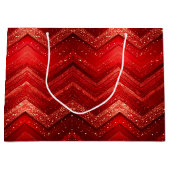 レッドデカニティブクリスマスグリッターホリデー抱き枕 ラージペーパーバッグ (正面)