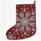 レッドデカニティブホリデイストッキング ラージクリスマスストッキング (裏面)