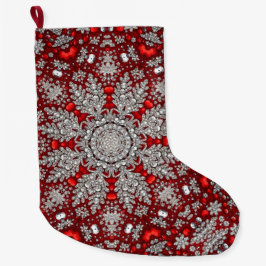 レッドデカニティブホリデイストッキング ラージクリスマスストッキング