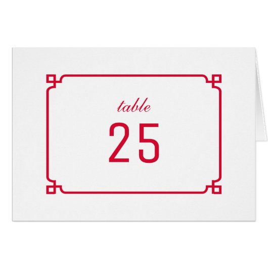 レッドデコシックテーブル番号 (正面横)