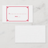 レッドデコシック結婚ズ座席表 プレイスカード (正面/裏面)