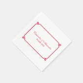 レッドデコシック結婚ズ スタンダードカクテルナプキン (角)