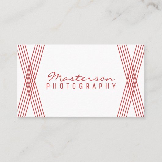 レッドデコモダン名刺 名刺 (正面)