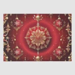 レッドデコレーションオーナメントホリデーティッシュペーパー 薄葉紙