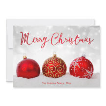 レッドデコーカスタムルのメリークリスマスカード
