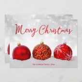 レッドデコーカスタムルのメリークリスマスカード シーズンカード (正面/裏面)