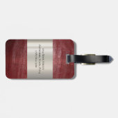 レッドデジタルレザーチタンメタルモノグラム ラゲッジタグ (裏面横)