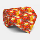 レッドデジタル抽象芸術 ネクタイ (ロール)