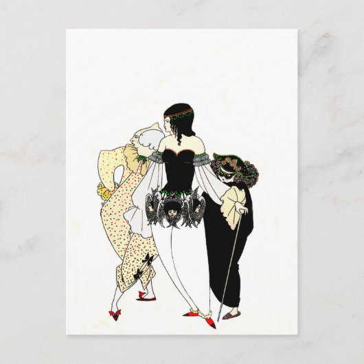 レッドデスマスクイラストレーション ポストカード (正面)