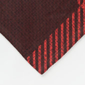 レッドデニ素朴ムバッファロープレイドフォトコラージュドッグ フリースブランケット (角)