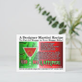 レッドデビルアップルマルティーニハロウィーンレシピはがき ポストカード (スタンド正面)