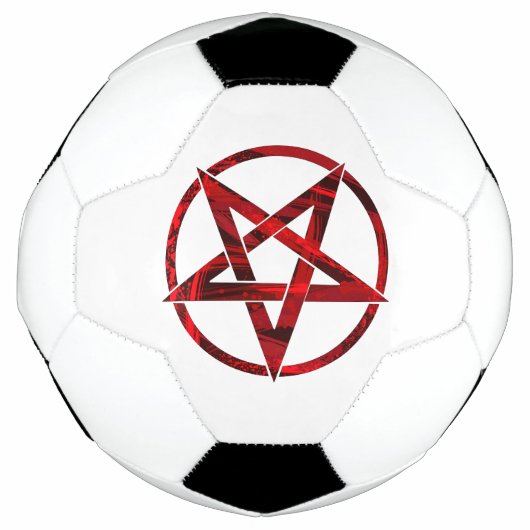 レッドデビルペンタグラム サッカーボール (正面)