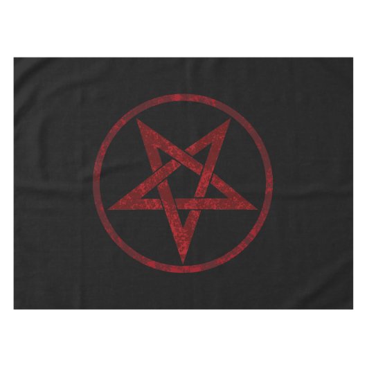 レッドデビルペンタグラム テーブルクロス (正面(横))