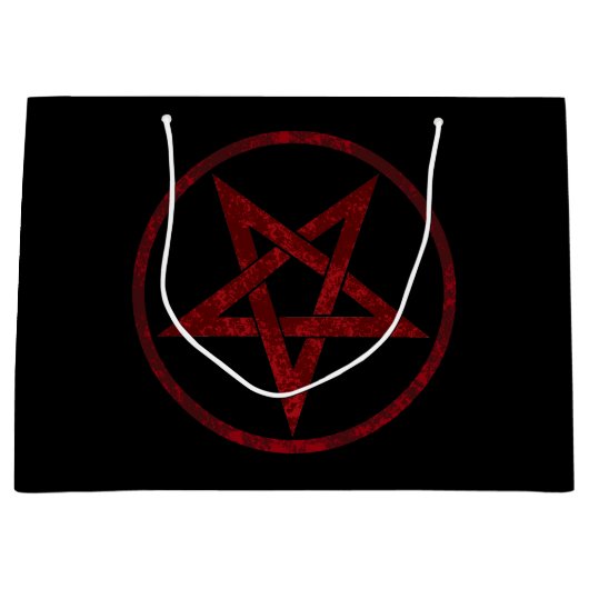 レッドデビルペンタグラム ラージペーパーバッグ (正面)