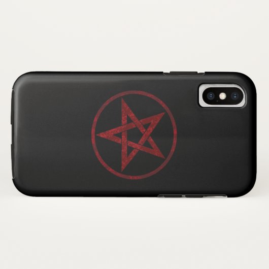 レッドデビルペンタグラム Case-Mate iPhoneケース (裏面(横))