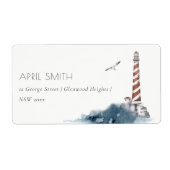 レッドデュスキーブルーライトハウスシーウェーブズ住所 シール (正面)