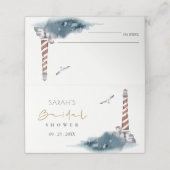 レッドデュスキーブルーライトハウスシーブライダルシャワー プレイスカード (外部開封)