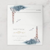 レッドデュスキーブルーライトハウスシーラ航海のッター プレイスカード (外部開封)