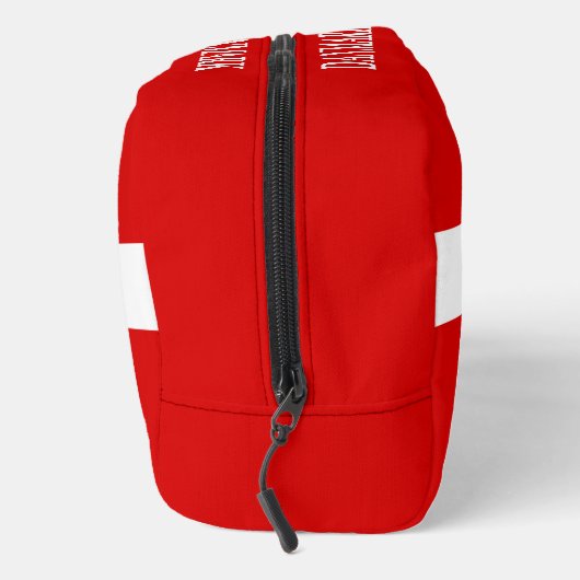 レッドデンマークパーソナライズされた国旗の化粧品バッグ ドップキット (右)