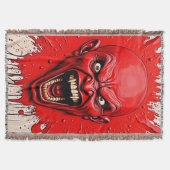 レッドデーモンフューリー・アート スローブランケット (正面)