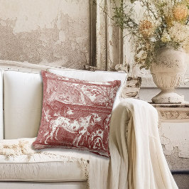 レッドトイレデジュイ狩りドッグズインカントリーサイド クッション