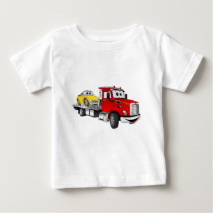 レッドトウトラックフラットベッド漫画 ベビーTシャツ