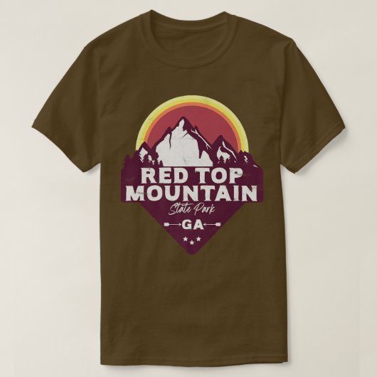 レッドトップマウンテン州パークジョージアノースマウンテン Tシャツ (デザイン正面)