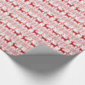 レッドトナイアブリーホリデーセータークリスマスズクリスマス ラッピングペーパー (角)