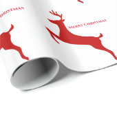 レッドトナカイのクリスマス ラッピングペーパー (ロールコーナー)