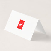 レッドトナカイエレガントホリデーカード (裏面)