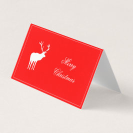 レッドトナカイエレガントホリデーカード