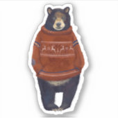 レッドトナディアセーター熊 シール (正面)