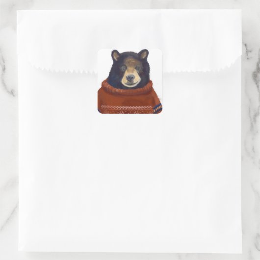 レッドトナディアセーター熊 スクエアシール (バッグ)